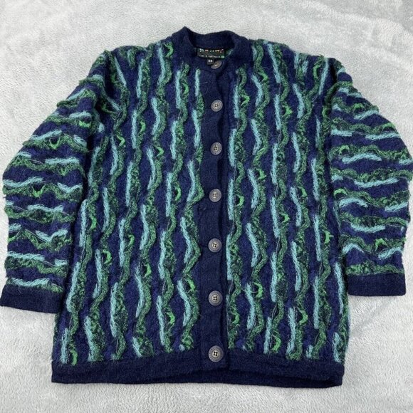 Vintage Coogi Australia Button Up  Alpaca Sweater Women's Size S - Picture 1 of 15
